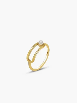 New 1pc en Imitation Pearl Ring Rings & Bracelets|Accessories