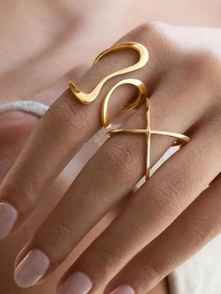 Clearance 1pc Irregular Whirl Open Ring Rings & Bracelets|Accessories