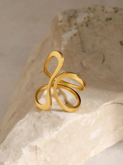 Clearance 1pc Irregular Whirl Open Ring Rings & Bracelets|Accessories