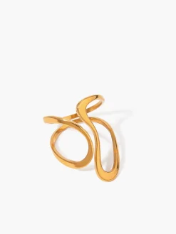 Clearance 1pc Irregular Whirl Open Ring Rings & Bracelets|Accessories