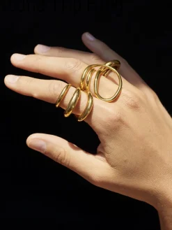 Hot 1pc Irregular Spring Twist Ring Rings & Bracelets|Accessories
