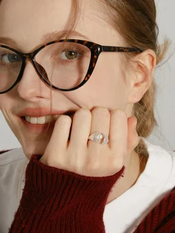 Hot 1pc Pearl In Shell Open Ring Rings & Bracelets|Accessories