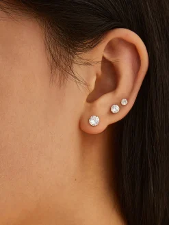 Outlet 1pc Shinny Zircon Stud Earrings Earrings|Accessories