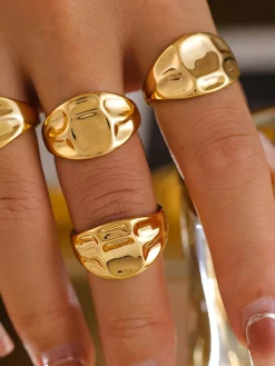 New 1pc Tunnel Curved Open Ring Rings & Bracelets|Accessories