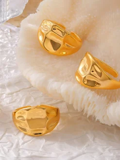 New 1pc Tunnel Curved Open Ring Rings & Bracelets|Accessories