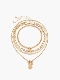 Best 4pcs Chunky Stacking Pendant Necklace Necklaces|Accessories