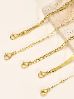 Outlet 5pcs Geometric en Chain Bracelet Rings & Bracelets|Accessories