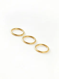 Online 3pcs Minimalist en Circle Ring Rings & Bracelets|Accessories