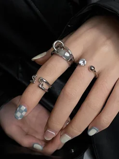 3pcs Open Hoop Ring Rings & Bracelets|Accessories