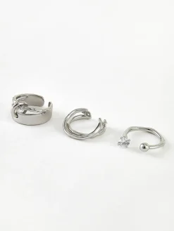 3pcs Open Hoop Ring Rings & Bracelets|Accessories