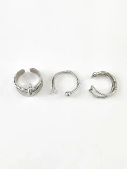 3pcs Open Hoop Ring Rings & Bracelets|Accessories