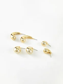 Hot 3pcs Water Drop Stud Earrings Earrings|Accessories