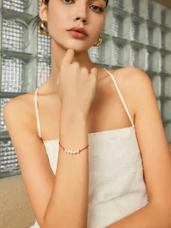 Discount Pearl Beaded String Lucky Bracelet Rings & Bracelets|Accessories