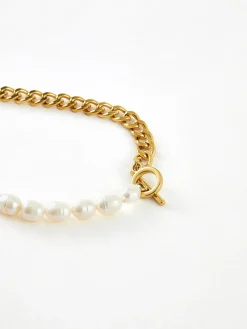 Clearance Pearl Chunky Chain Lariat Necklace Necklaces|Accessories