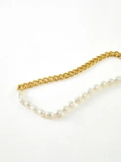 Clearance Pearl Chunky Chain Lariat Necklace Necklaces|Accessories