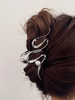 Clearance Pearl Decor Hair Claw Hair Claws & Hats|Accessories