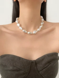 Outlet Pearl Effect Resin Necklace Necklaces|Accessories