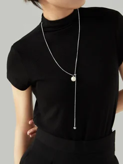 New Pearl Lariat Y-Shape Necklace Necklaces|Accessories