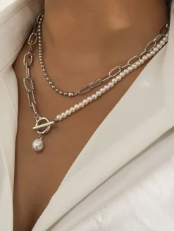 Outlet Pearl Saturn Necklace Necklaces|Accessories
