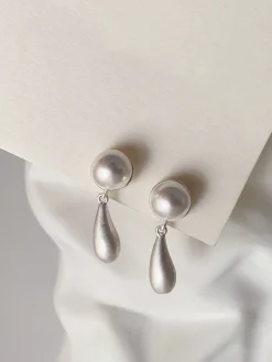 Clearance Pearl Water Drop Charm Earrings Earrings|Accessories