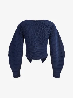Pebble Pleated Button Knit Top Sweater Tops|Sweaters & Cardigans