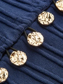 Pebble Pleated Button Knit Top Sweater Tops|Sweaters & Cardigans
