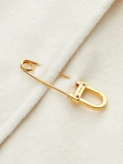 Sale Pin-Detail Sleeveless Warm Dress White Dresses|Casual Dresses