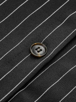 New Pinstripe Crop Polo Shirt Crop Tops|Blouses & Shirts