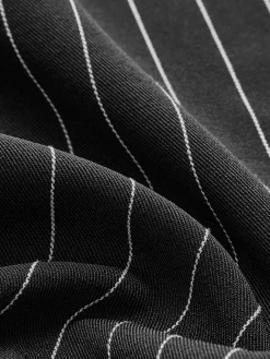 New Pinstripe Crop Polo Shirt Crop Tops|Blouses & Shirts