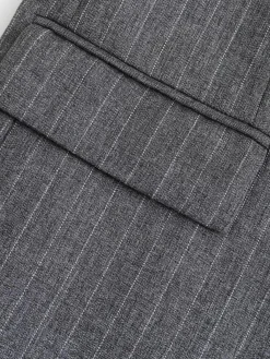 Outlet Pinstripe Lapel Blazer Outerwear|Blazers