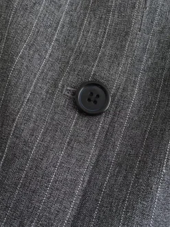 Outlet Pinstripe Lapel Blazer Outerwear|Blazers