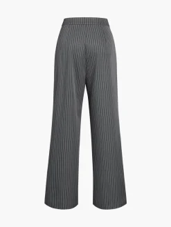 Outlet Pinstripe Pleated Wide-Leg Pants Pants|Bottoms