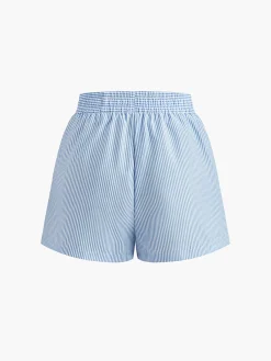 Discount Pinstripe Thin Shorts Shorts|Bottoms