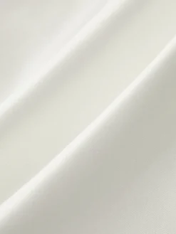 New Piping Pleated Zipper Dress White Dresses|Casual Dresses