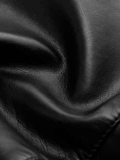 Hot Piping Rivet Button PU Leather Jacket Outerwear|Jackets