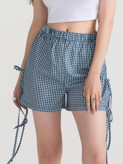Discount Plaid Bow Tie Shorts Shorts|Bottoms