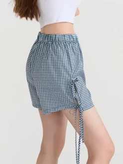 Discount Plaid Bow Tie Shorts Shorts|Bottoms