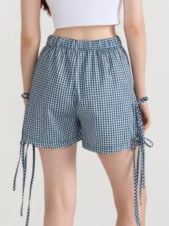 Discount Plaid Bow Tie Shorts Shorts|Bottoms