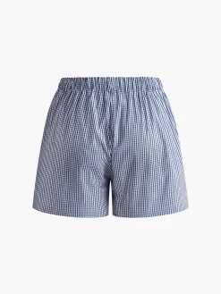 Clearance Plaid Lace Up Shorts Set Shorts Sets|Shorts