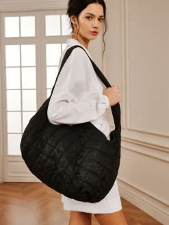 Online Plaid Large Puffer Shoulder Cloud Bag Bags|Accessories