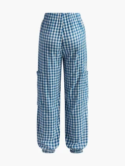 New Plaid Ruffle Elastic Waist Pants Set Pants Sets|Matching Sets