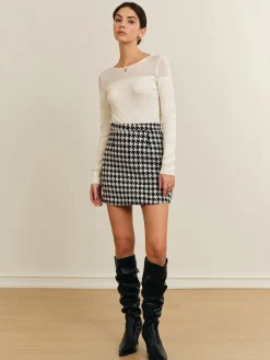 Hot Plaid Tweed Mini Skirt Skirts|Bottoms