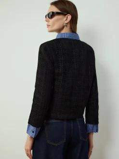 New Plaid-Collar Short Jacket Outerwear|Jackets