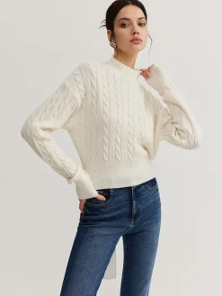 Plain Backless Bow Knit Top Sweater Tops|Sweaters & Cardigans