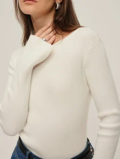 Outlet Plain Backless Button Sweater Sweater Tops|Sweaters & Cardigans