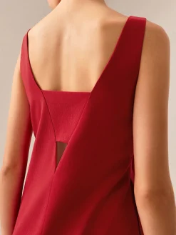 Plain Backless Cutout Tank Dress Cocktail & Party Dresses|Summer Dresses