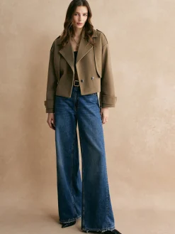 Hot Plain Belted Warm Jacket Outerwear|Jackets