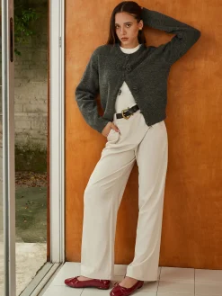 Outlet Plain Bow-Breasted Cardigan Cardigans|Sweaters & Cardigans