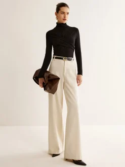 Discount Plain Criss Cross Pleated T-Shirt T-shirts|Tops