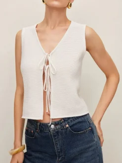 Online Plain Crochet Split Vest Sweater Vests|Sweaters & Cardigans